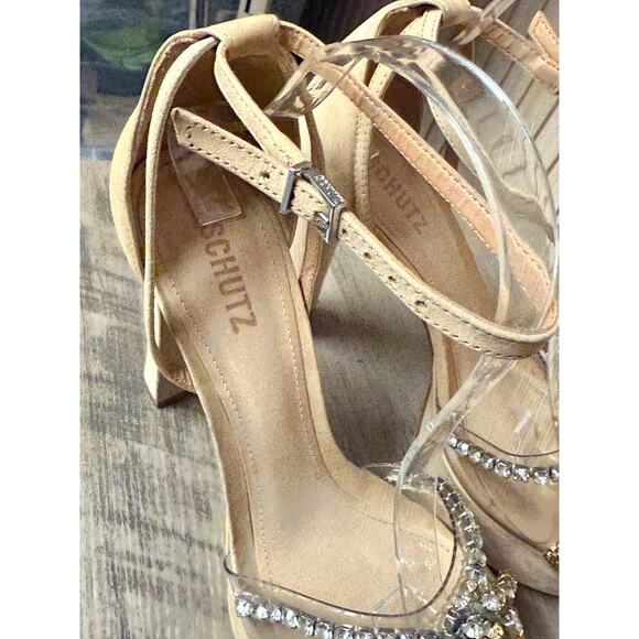 SCHUTZ Women's Jayda Ankle Strap Platform Heels Size 9.5B - Picture 8 of 16